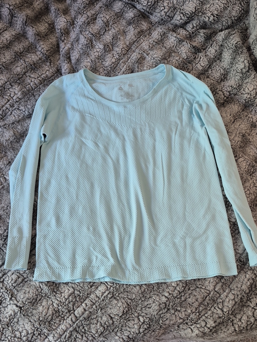 Xersion 🖤 Light Blue Long Sleeve Knit Top